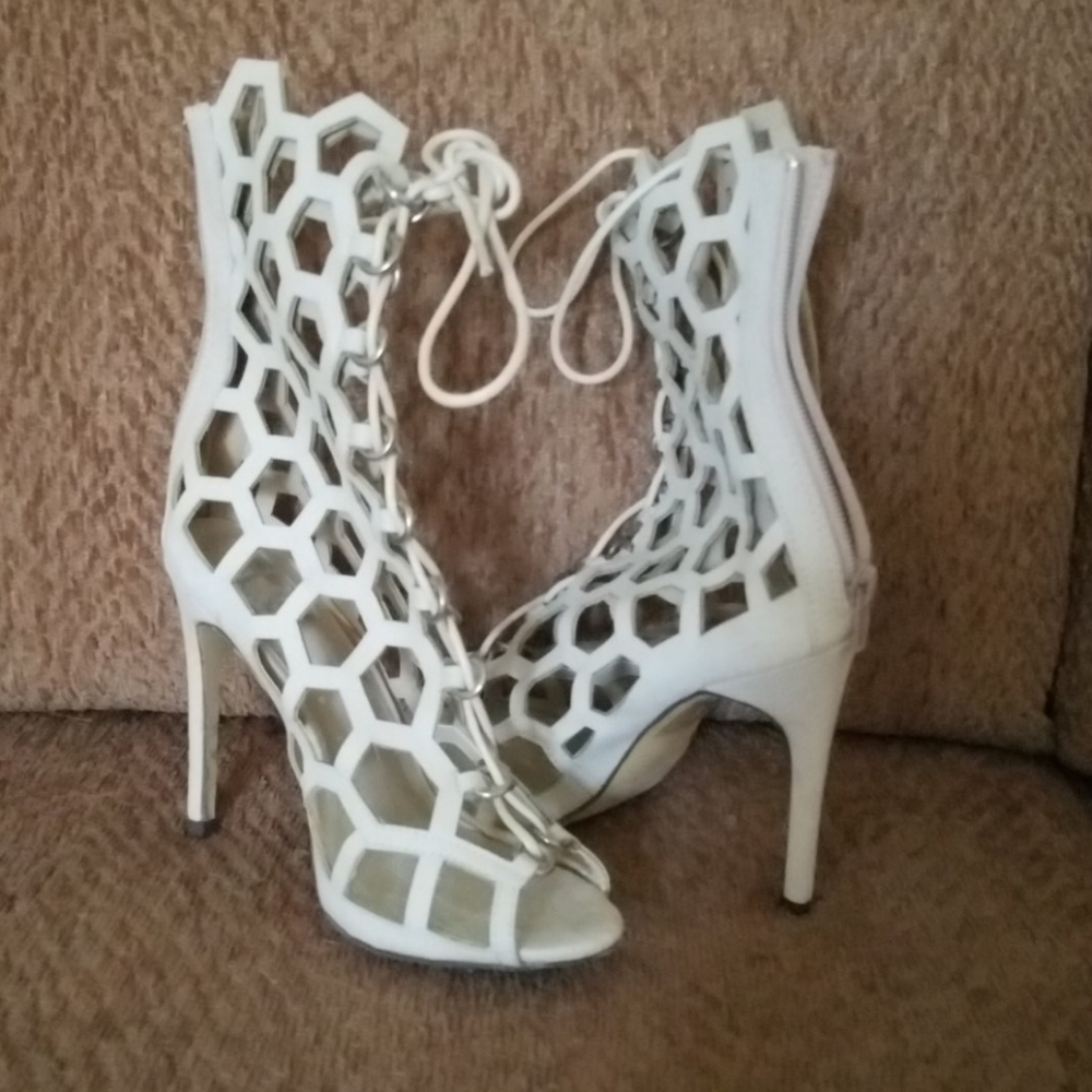 Ivory Honeycomb heels